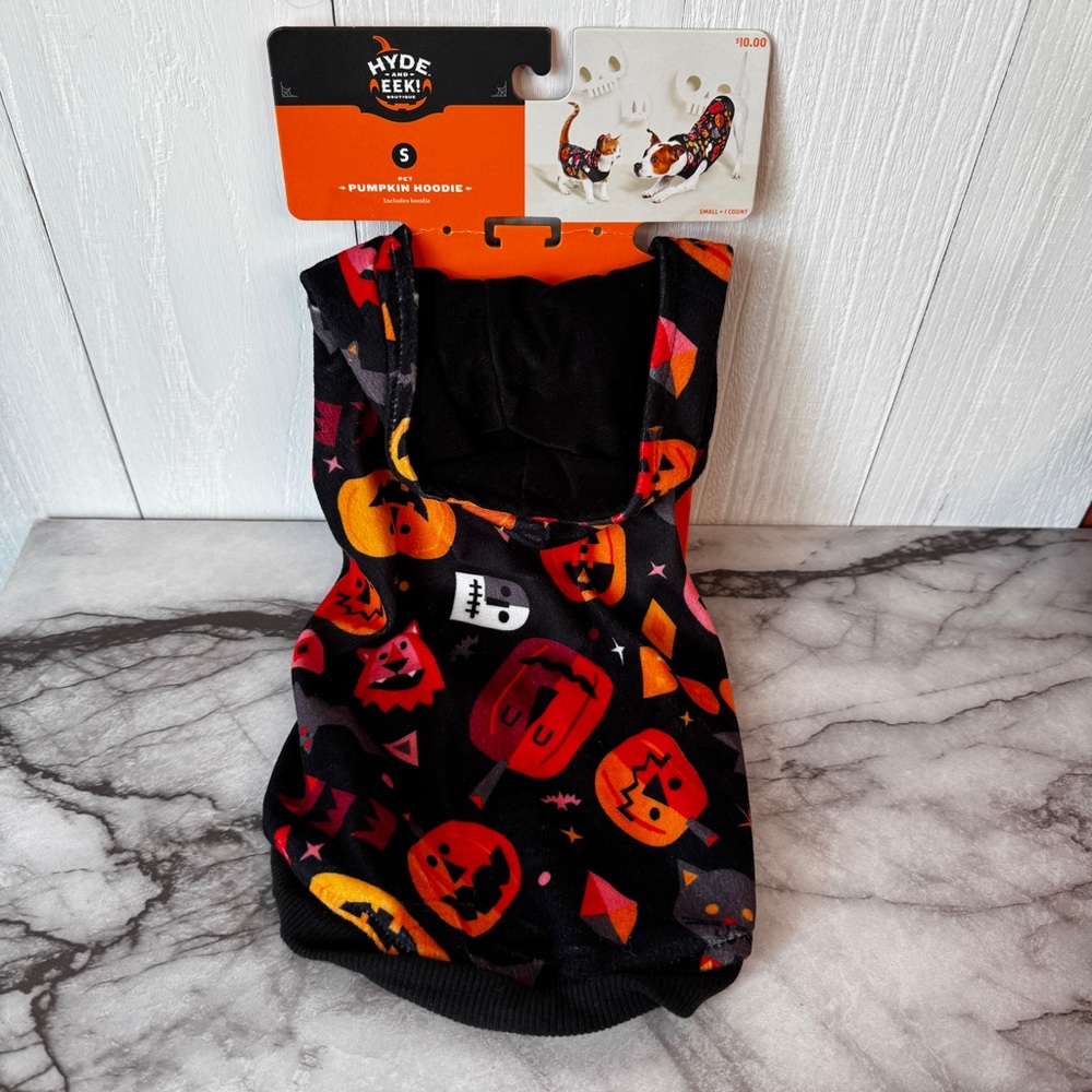 Pet Pumpkin Hoodie Dog Hoodie New Tags - Hyde & Eek! Size S